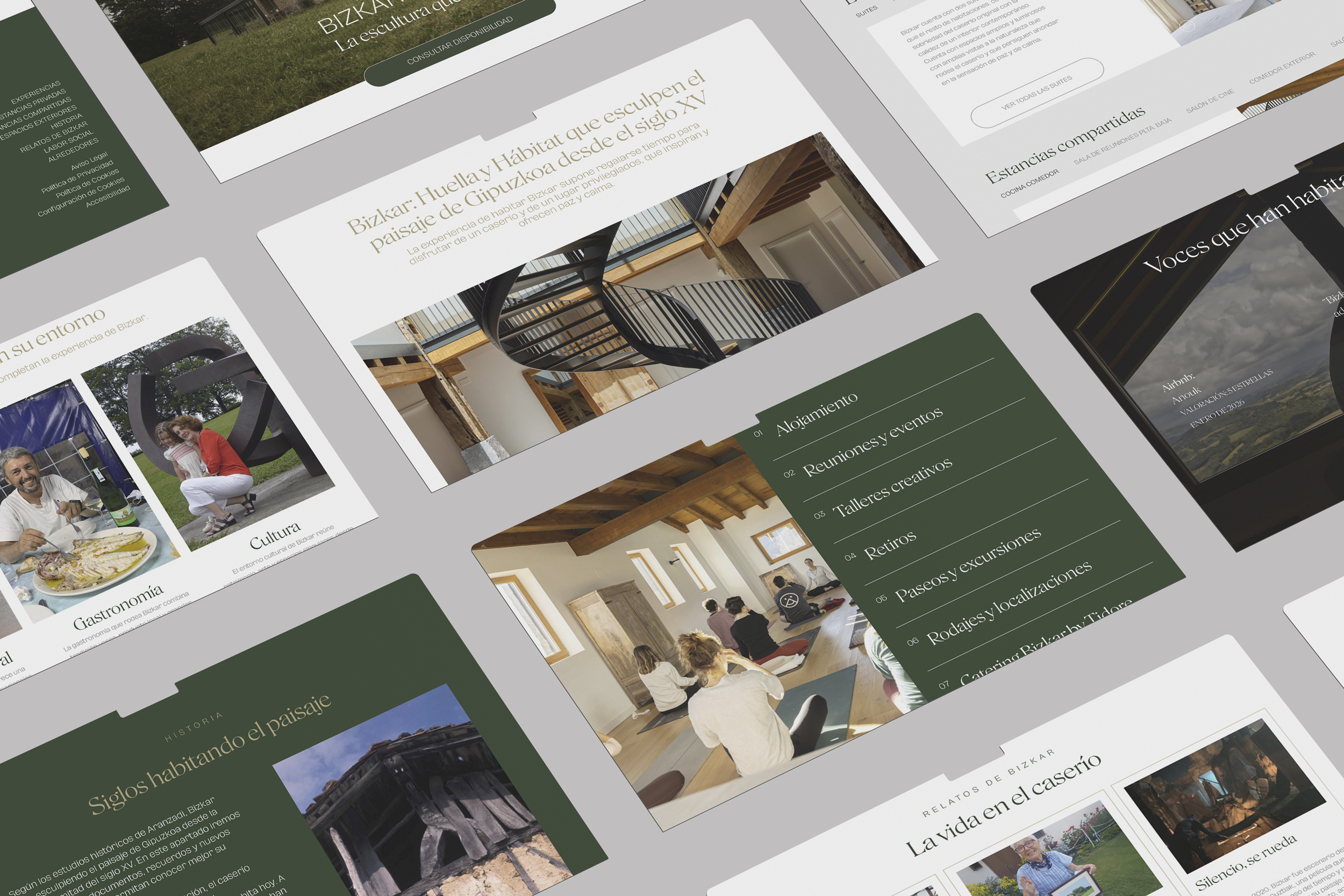 Bizkar Website para un baserri rehabilitado